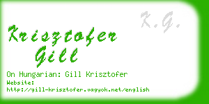 krisztofer gill business card